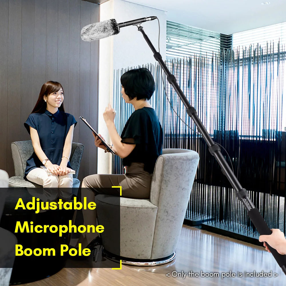 Andoer Handheld Microphone Boom Arm 4-Section Extendable Mic Aluminum Zpaxo