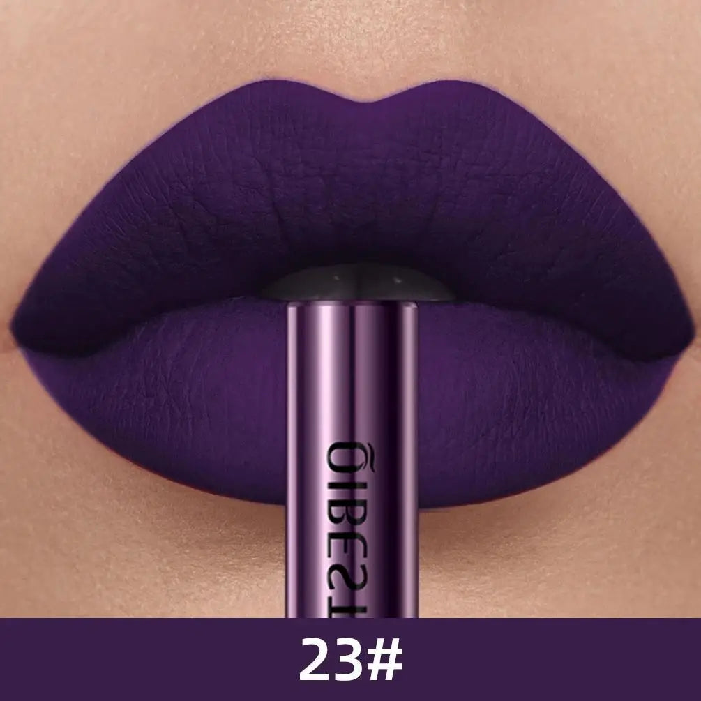 Matte Liquid Lipstick Waterproof Long Lasting Velvet Mate Nude Red Lip Gloss Lint Tube Makeup Cosmetic Lipsticks Lipgloss Zpaxo 23