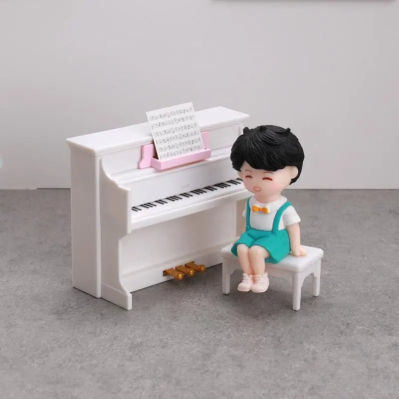 Dollhouse Playhouse Scene Accessory Simulated Mini Piano Musical Zpaxo A3