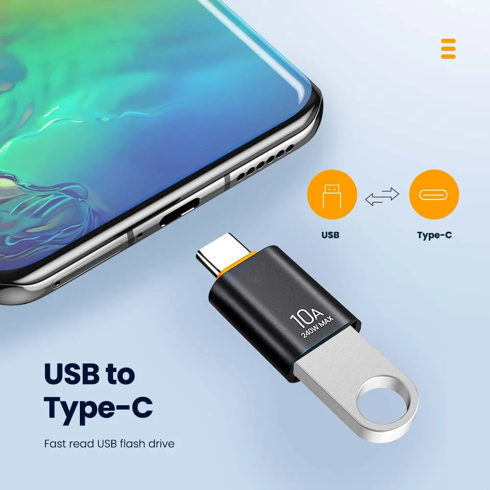 USB 3.0 Type C Adapter USB Female To Type C Male For Xiaomi Redmi Oppo Vivo Portable Data Sync Accessory Phone Laptop Small Plug Zpaxo