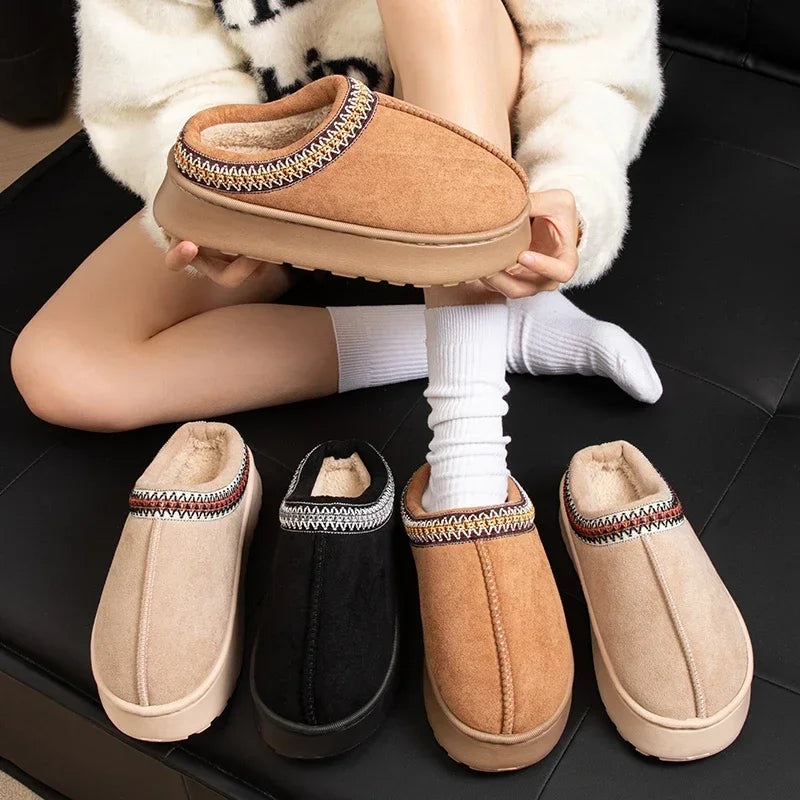 Warm House Shoes Ladies Winter Women Slippers Plush Interior Anti Zpaxo