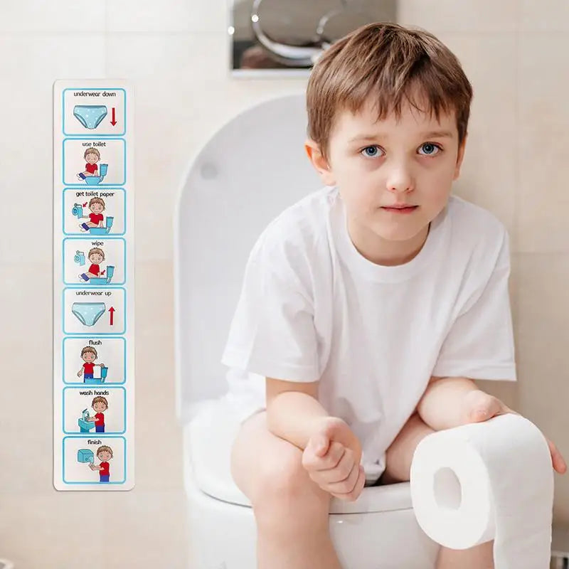 Toilet Training Chart Life Skills Visual Planner Teach Child Use Kids Zpaxo