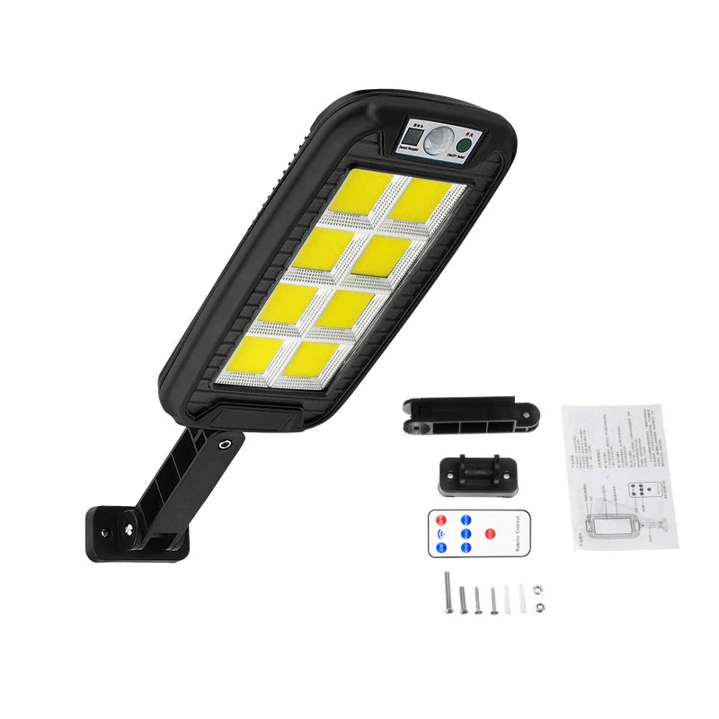 Solar Street Lights PIR Sensor 3000MAH Panel 168 LED Lamp Outdoor 3 Zpaxo 240COB-Black China Mainland