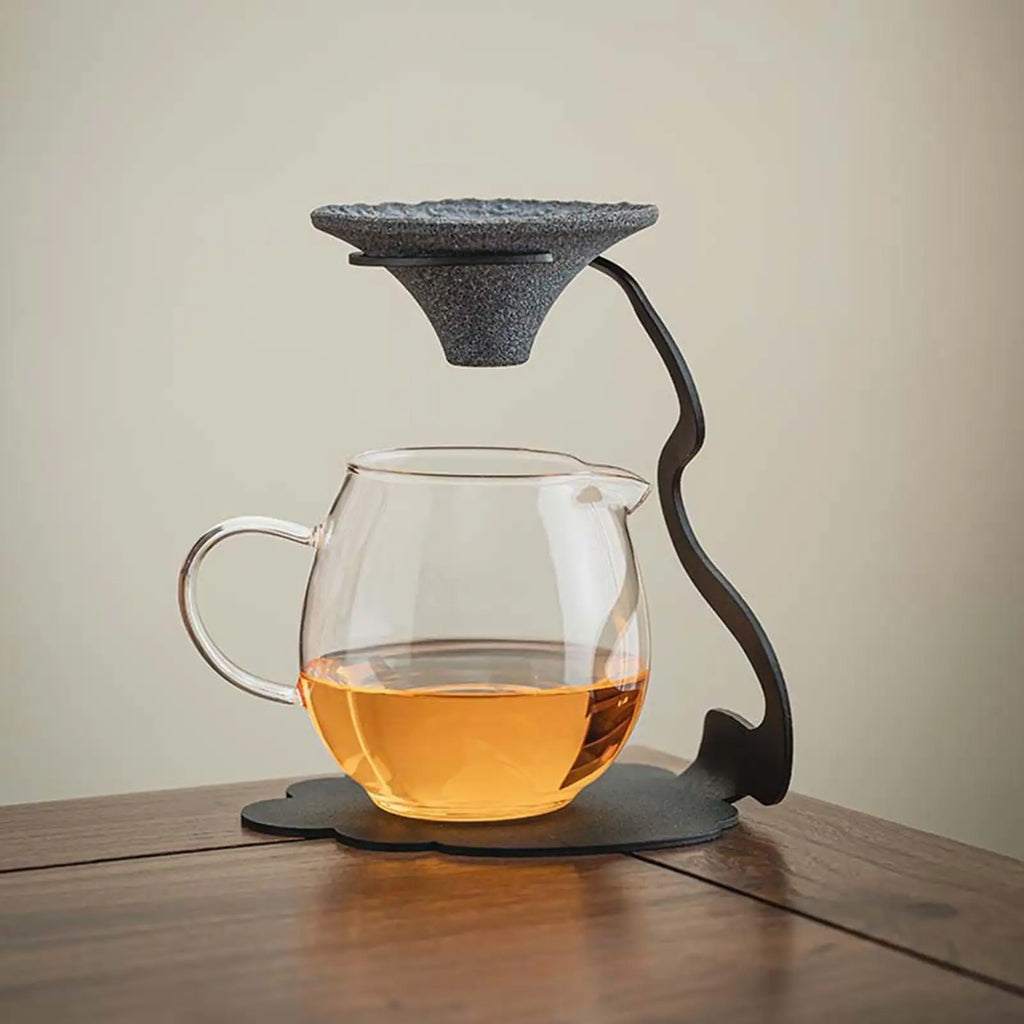 Tea Strainer No Hole Leaf Colander Iron Stand Strainers Loose Zpaxo
