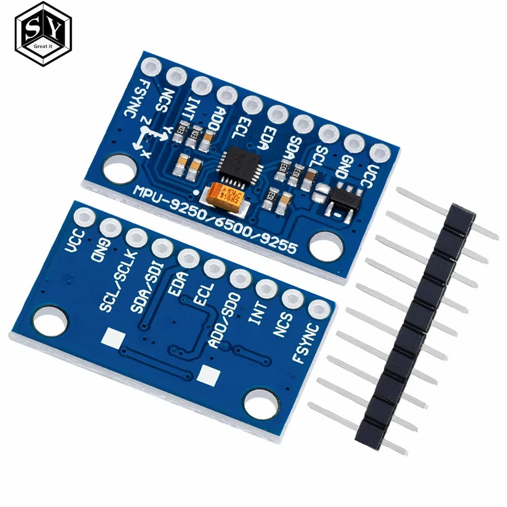 ‌MPU-9250 (GY-9250) 9-Axis IMU Module – High-Precision Triaxial Gyroscope, Accelerometer, Magnetometer | I2C/SPI Interface Zpaxo MPU-9250