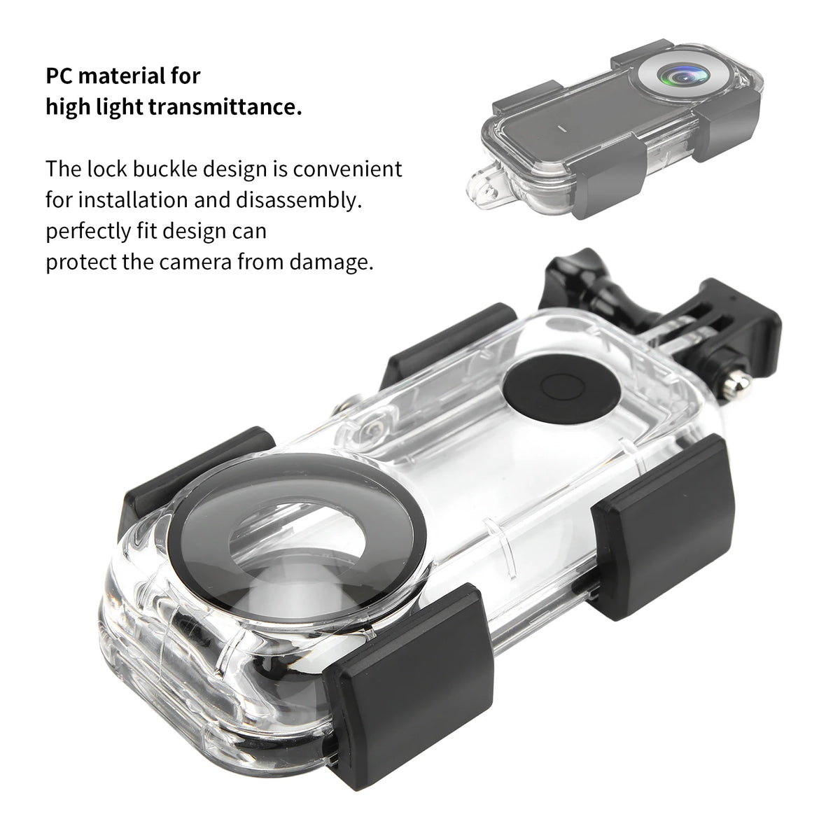 Waterproof Housing Case 40m 131ft Insta360 ONE X2 Camera Protective Zpaxo
