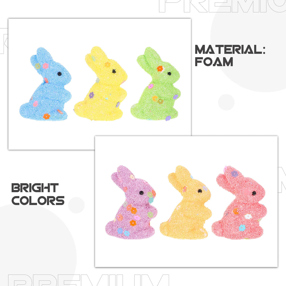 Foams Rabbit Decorations Easter Bunny Table Decoration Cute Small Zpaxo
