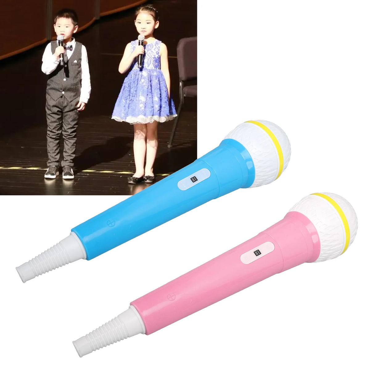 Fake Microphone Safe Odorless Simulation Prop Pretend Mic Children Zpaxo