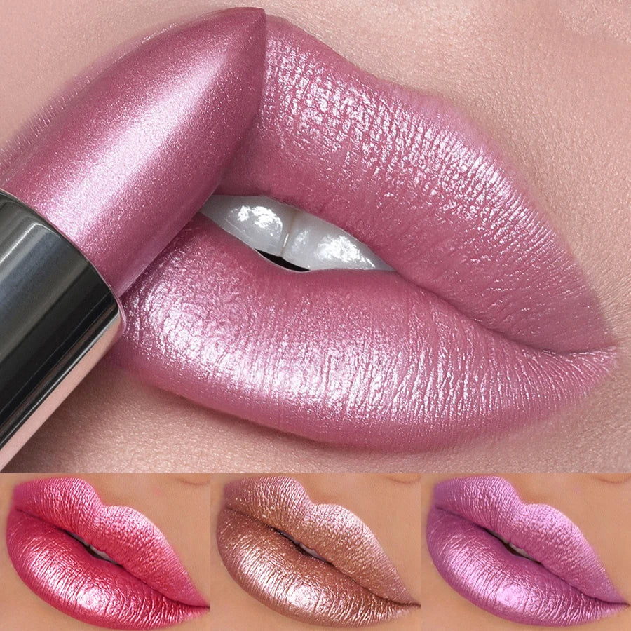 19 Colors Glitter Lipstick Hydrating Red Pink Sparkling Shine Lip Zpaxo