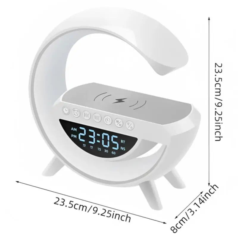 LED Speaker Bluetooth Table Lamp Alarm Clock RGB Wireless Mobile Zpaxo
