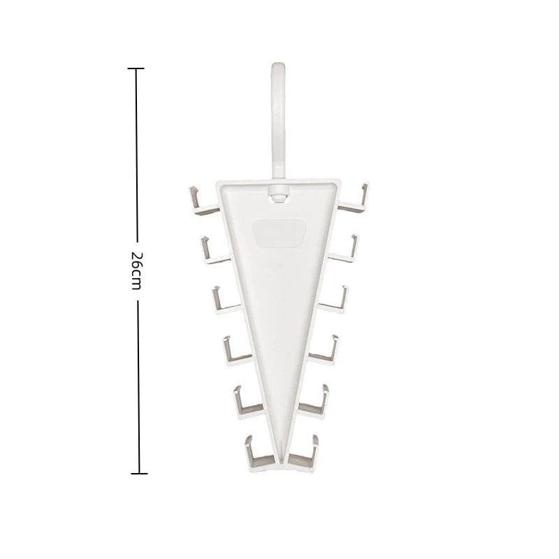 CMDouble Sided 12 Hooks Storage Rack V Shaped Baseball Cap Holder Zpaxo White