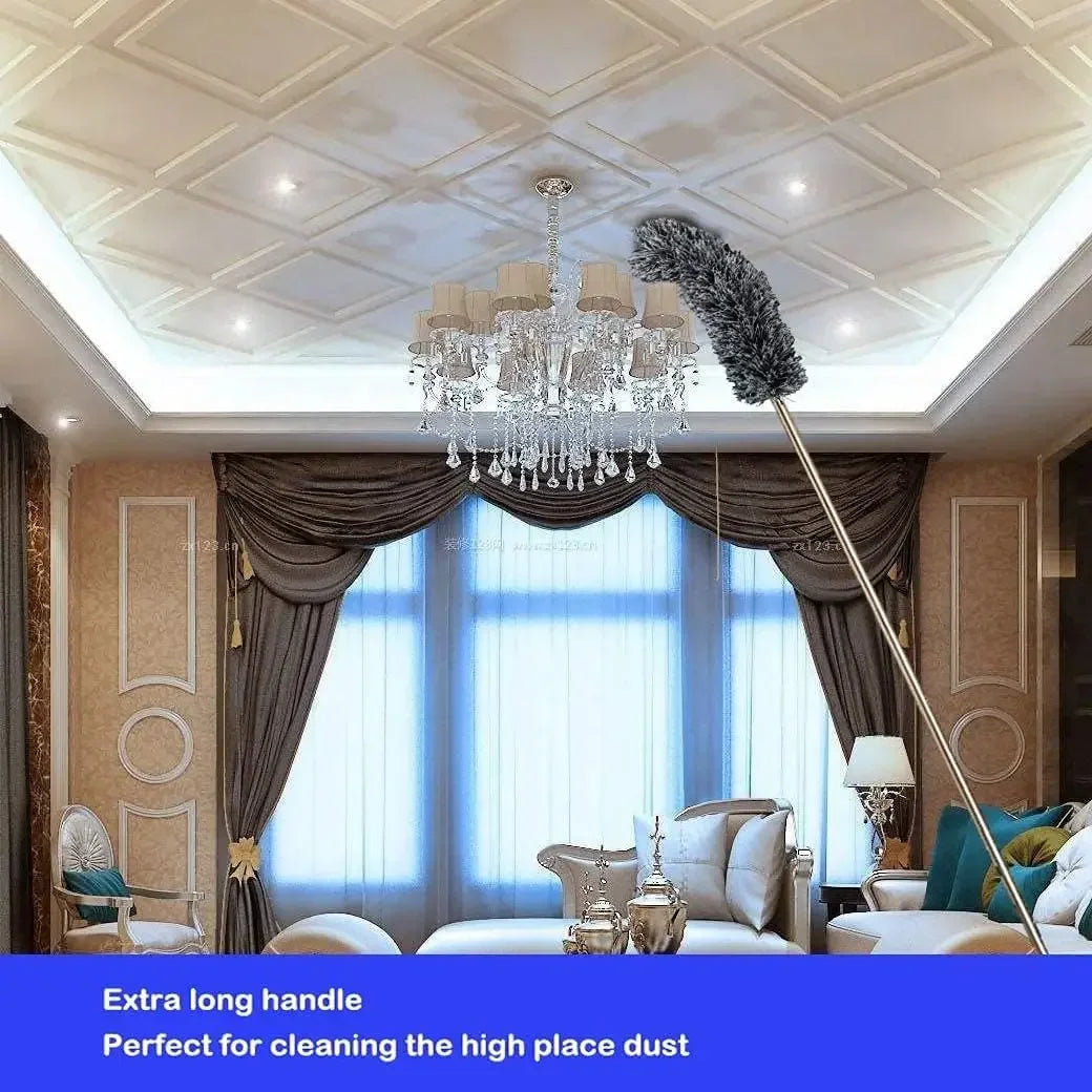 Retractable Microfiber Gap Dust Cleaner Extension Pole Reusable Zpaxo