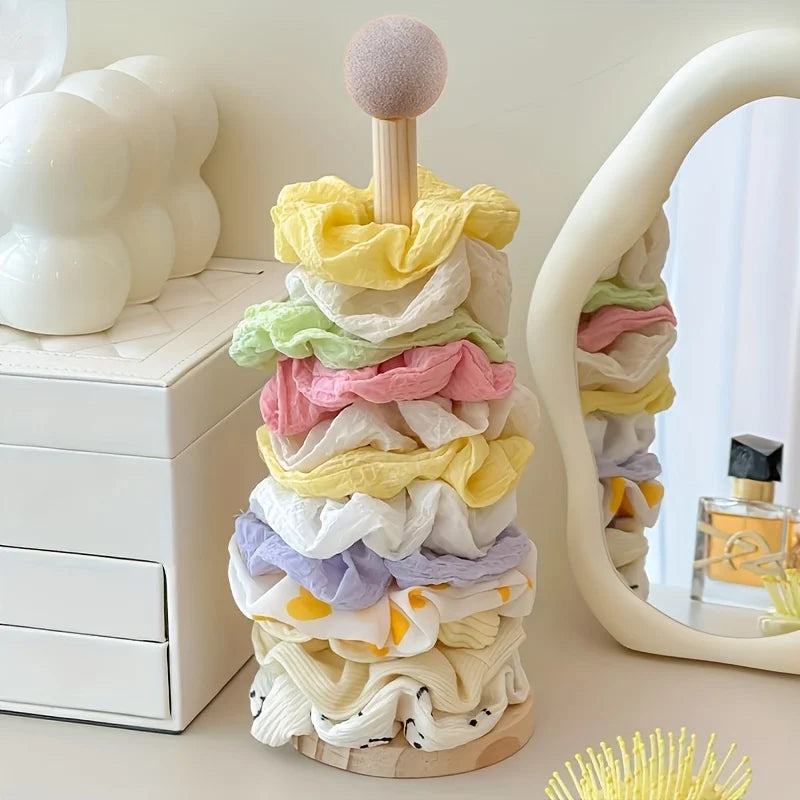 Solid Wood Hair Accessory Organizer Multi-layer Design Suitable Zpaxo