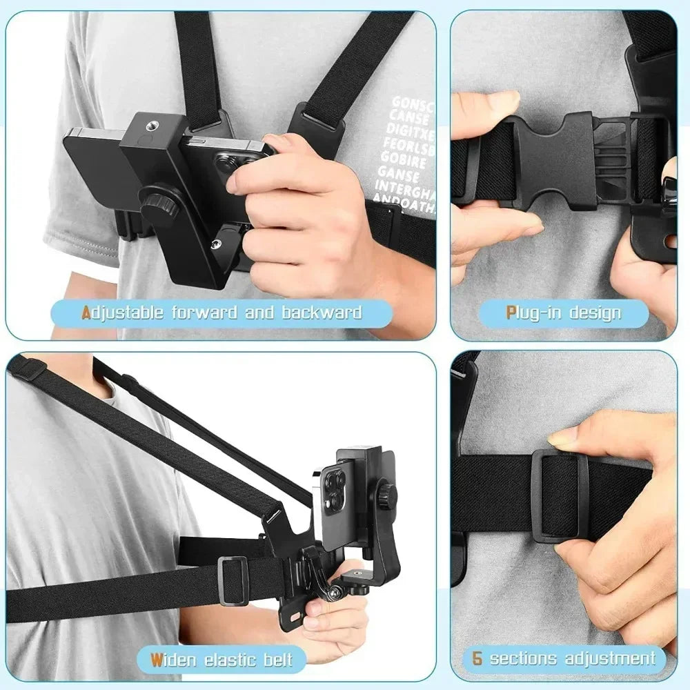 Phone Chest Strap Mount Belt Iphone 14 Holder Mobile Smartphone Gopro Zpaxo