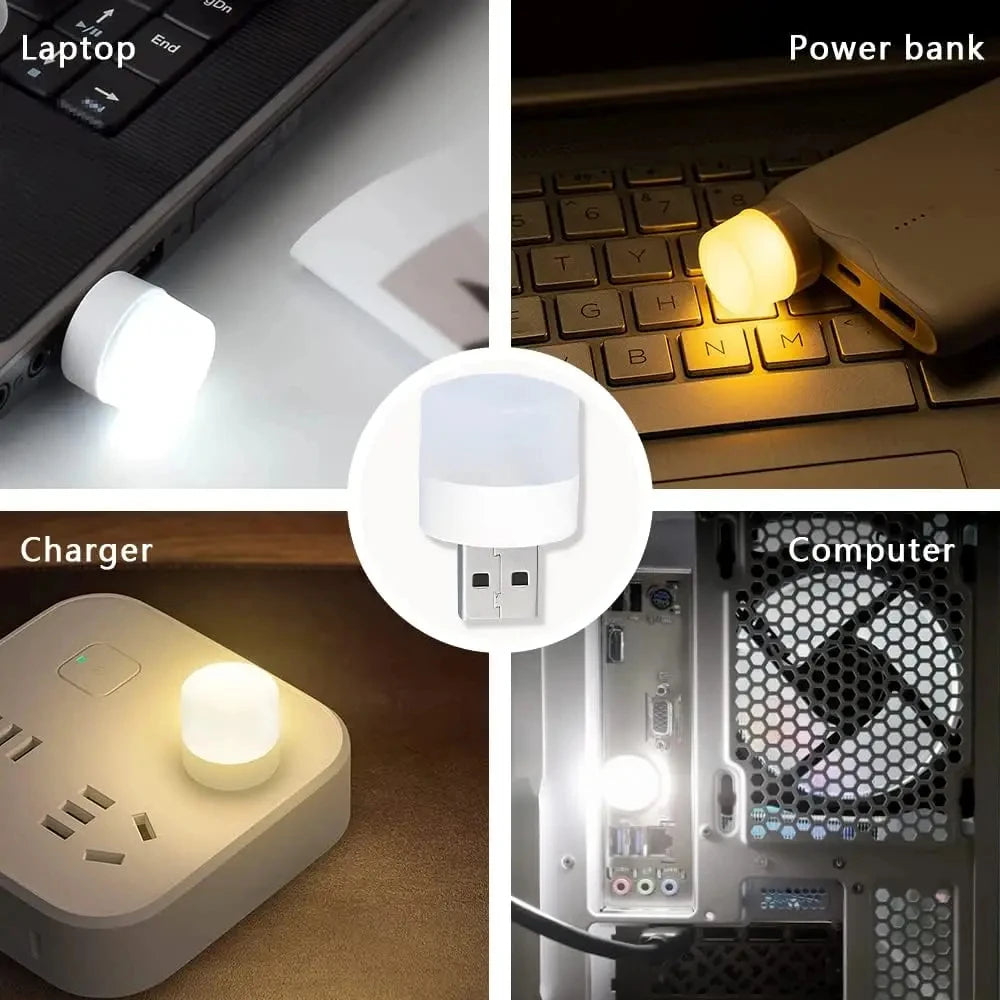 1- Mini USB LED Light Portable Plug Lamp Eye Protection Book Reading Zpaxo