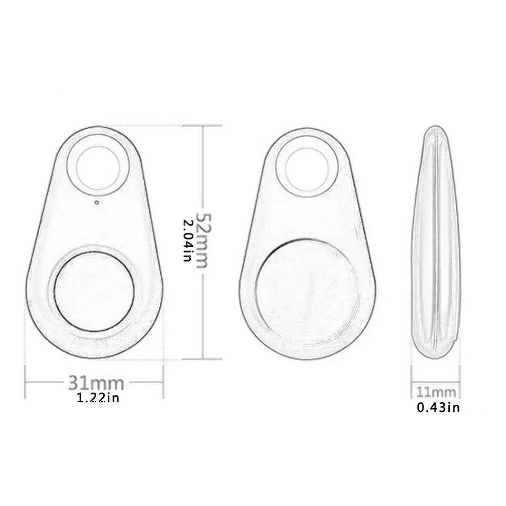 1 Mini GPS Tracker Bidirectional Alarm Keychain Finder Phone Anti Zpaxo
