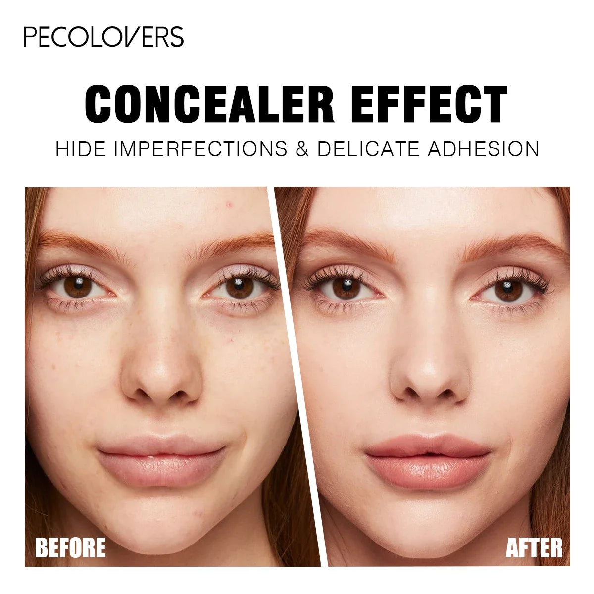1Pc Pecolovers Waterproof & Sweatproof Concealer Cream, Long-Lasting Foundation Paste, Natural Finish, Full Coverage Zpaxo