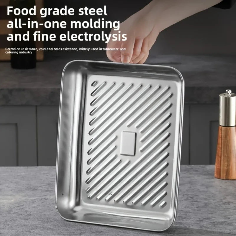 Stainless Baking Trays Lids Non-stick Easy-clean Perfect Roasting Zpaxo
