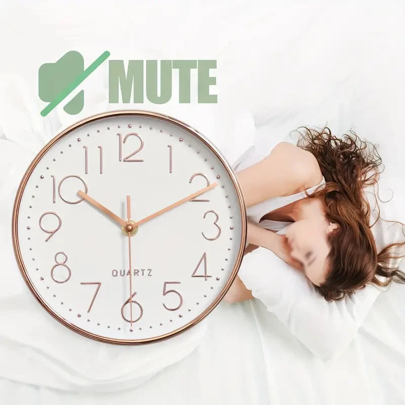Mute Quartz Wall Clock Cubic Digital Living Room Bedroom Simple Home Zpaxo