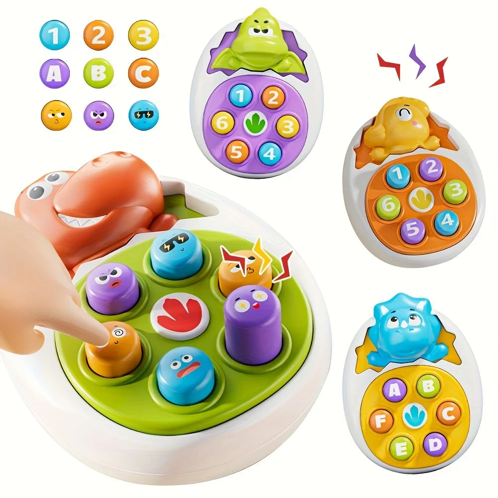 Dinosaur Press Tap Enlightenment Toy Interactive Learning Vibrant Zpaxo