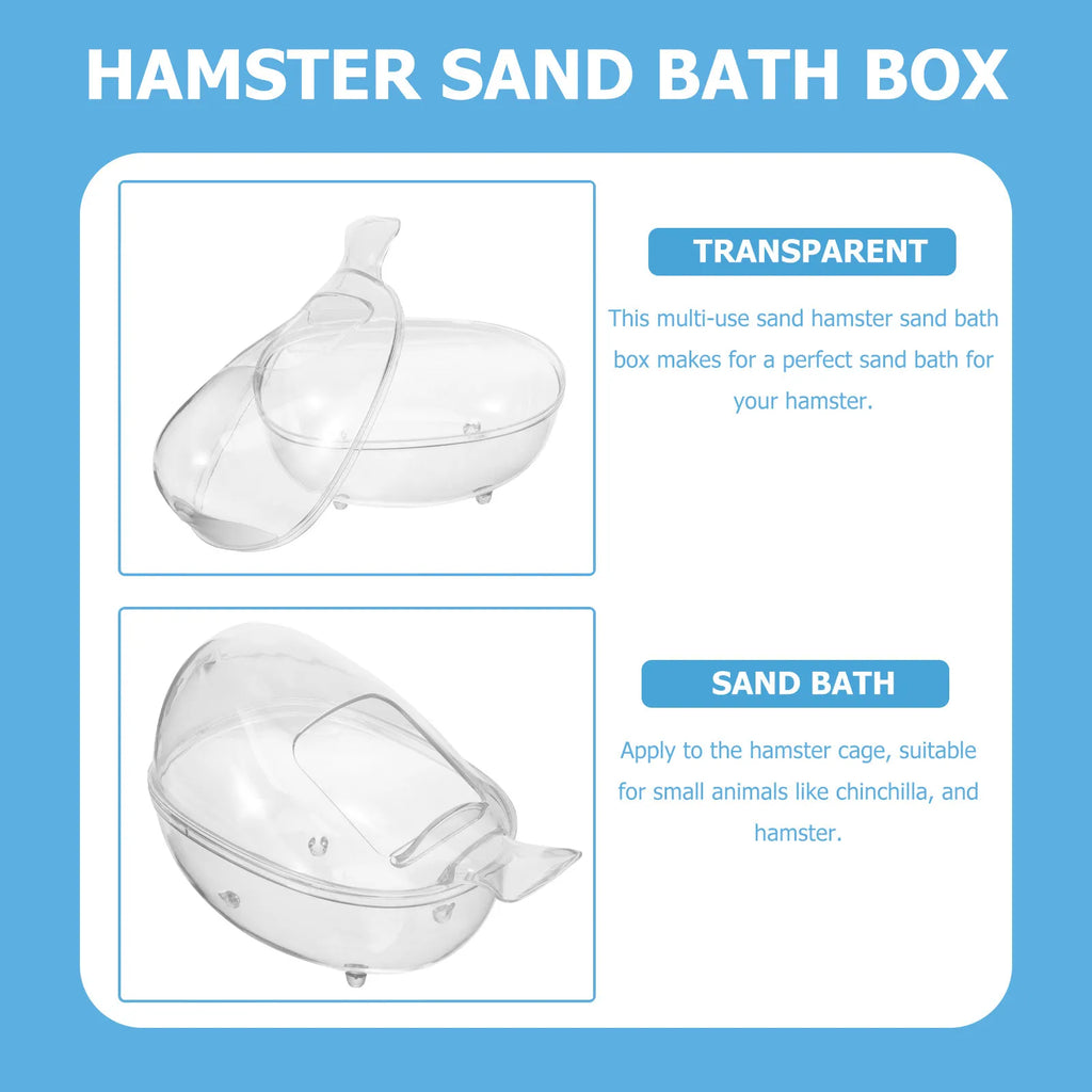 Hamster Sand Bath Container Deepened Design Small Pet Bathroom Box Zpaxo