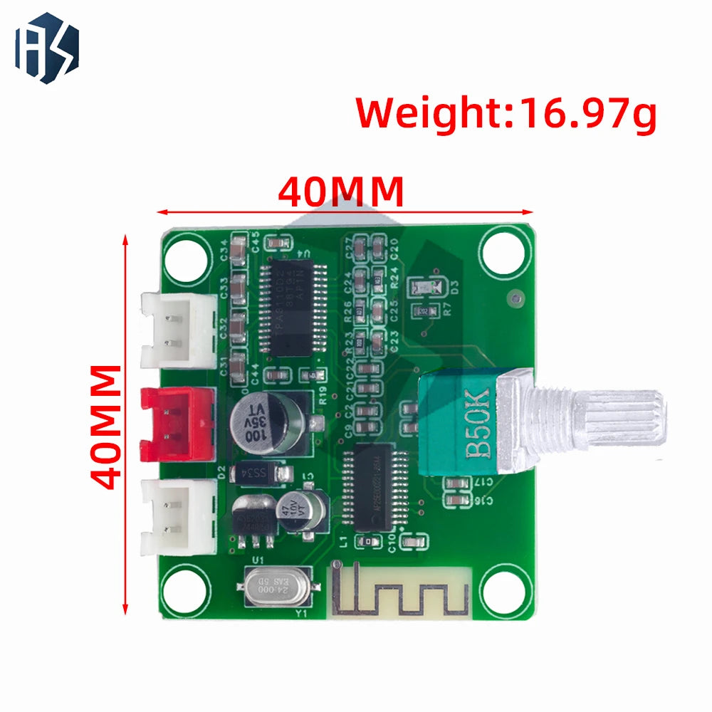 1~5PCS XH-A236 DC12-24V 5.0 Bluetooth digital amplifier board 30W+30W onboard TPA3110D2 amplifier chip 50K dual potentiometer Zpaxo