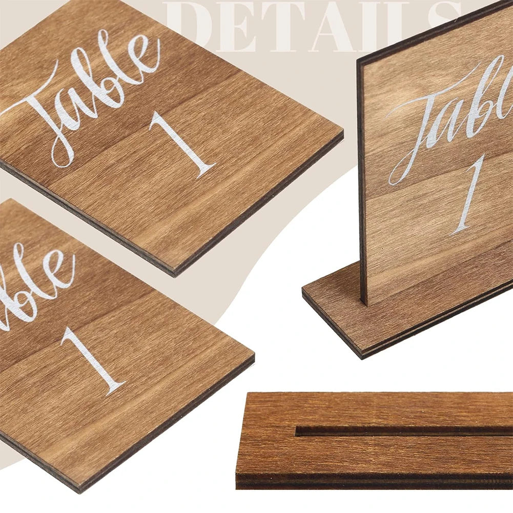 Wedding Centerpieces Wooden Base Tables Markers Bridal Banquet Table Zpaxo