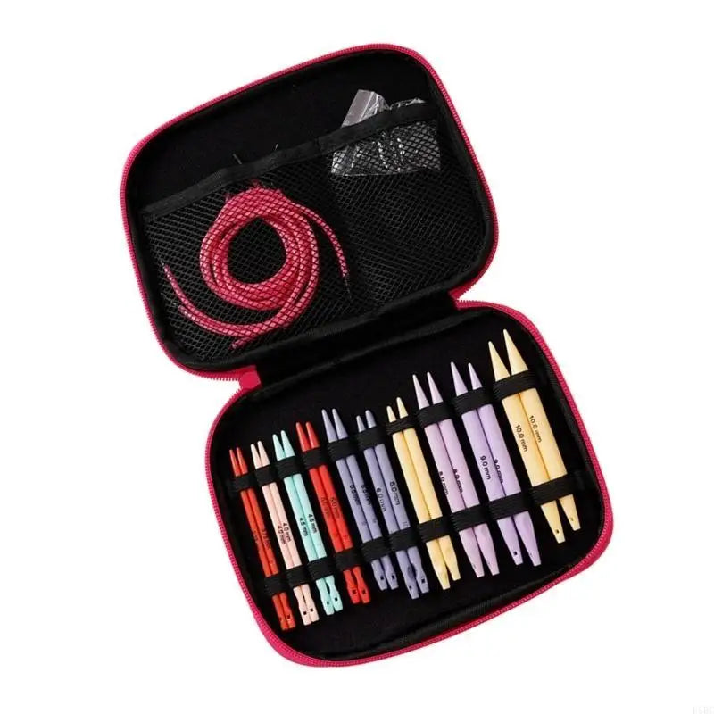 Circular Knitting Needle Set with Case, Interchangeable Knitting Needle Set Zpaxo