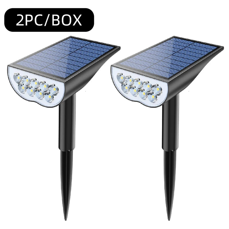 Solar Powered Tree Light Outdoor Dual-use Spotlight Landscape Zpaxo green