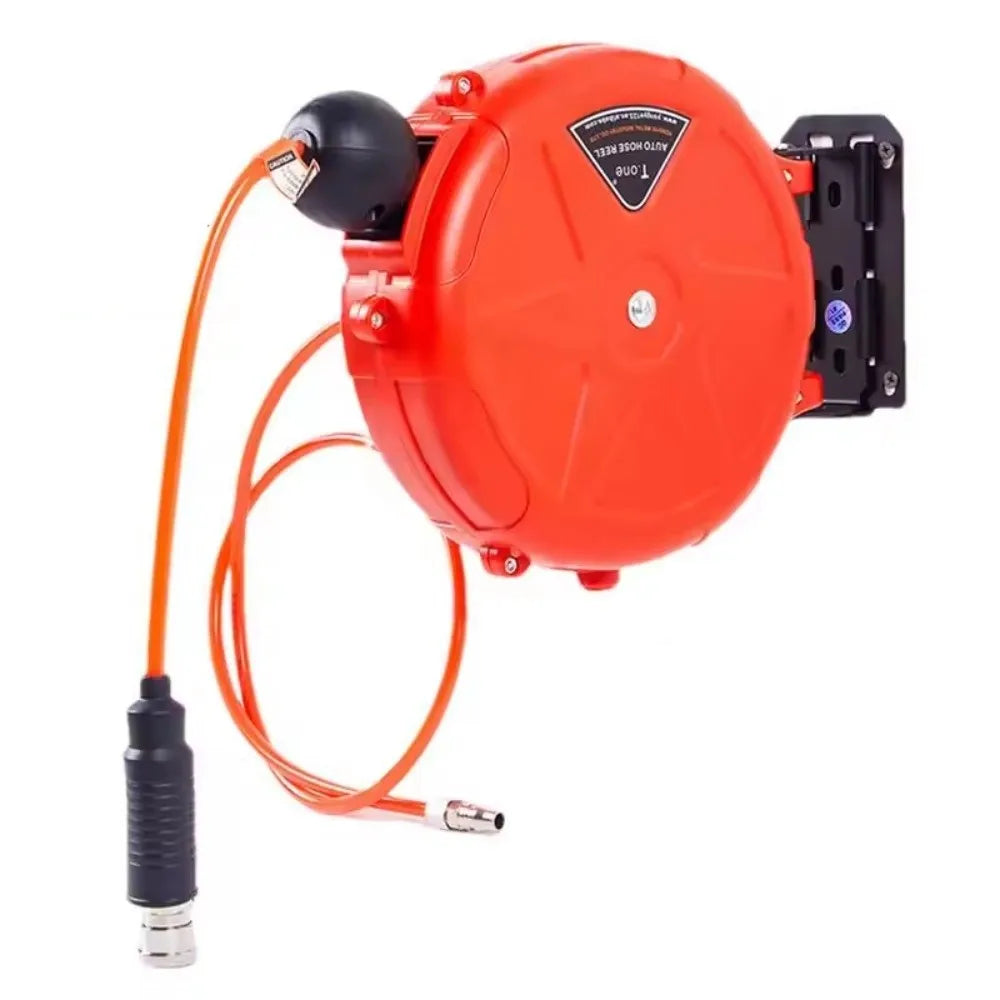 Swivel Bracket Retractable Air Hose Reel Compressor Wall Mounted Zpaxo Orange