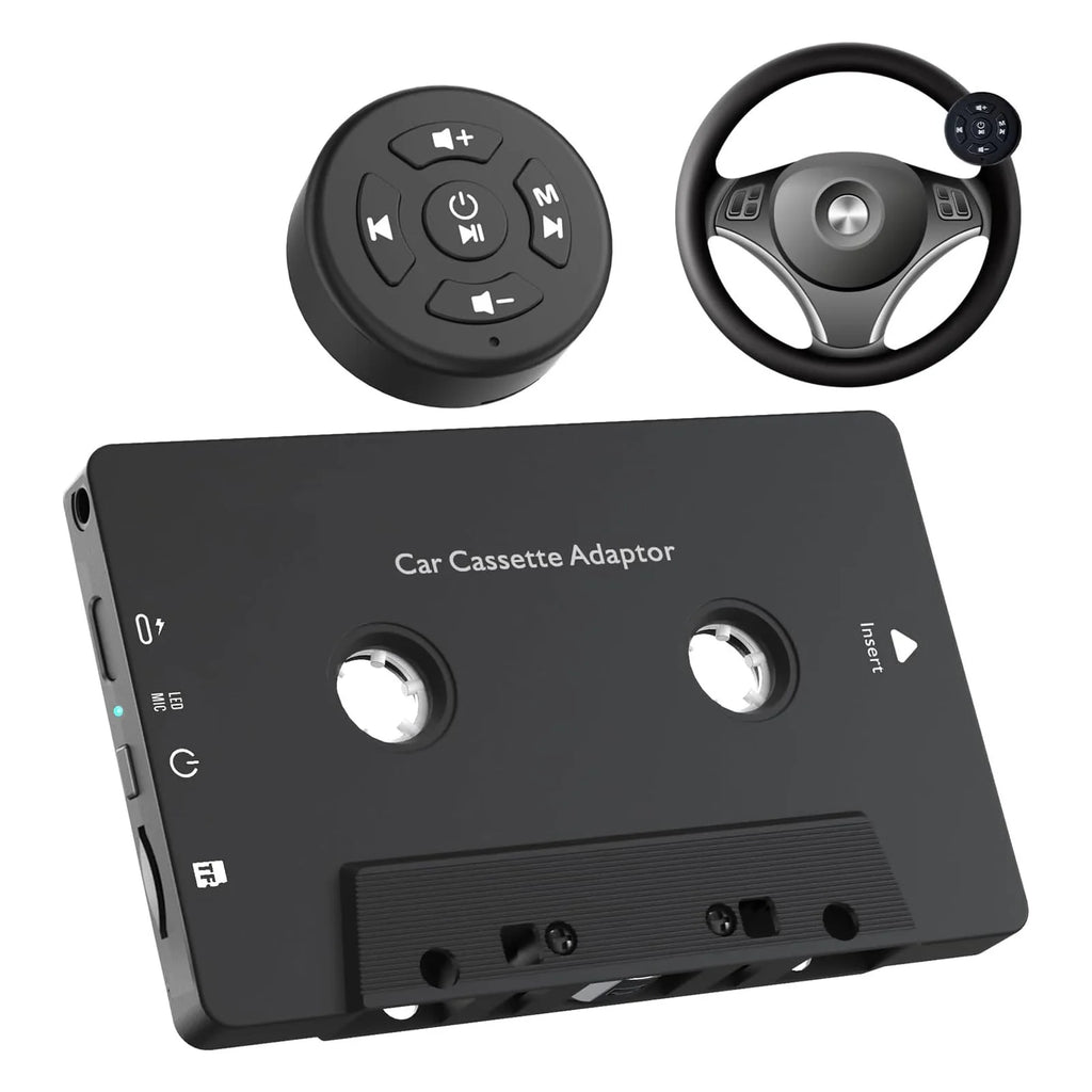 Car Wireless Cassette Receiver Remote Control Bluetooth Tape Player Zpaxo