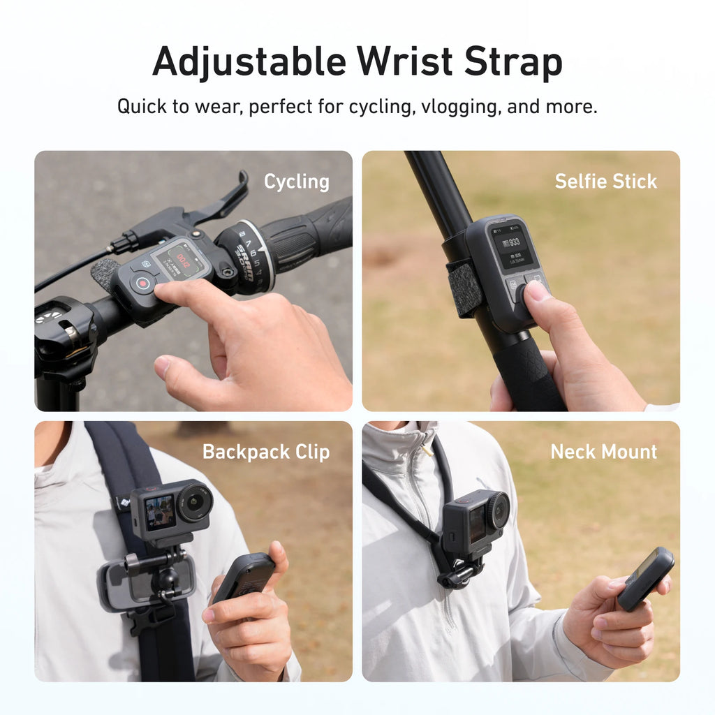 60M Small BT Remote Control Wrist Strap Waterproof Sports Camera RC Zpaxo