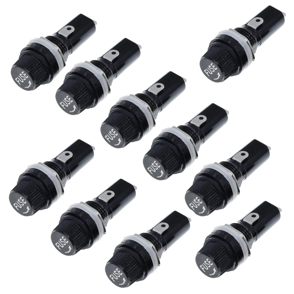 5 Glass Fuse Holders 5x20 Insurance Tube Socket Holder Panel Mount Zpaxo