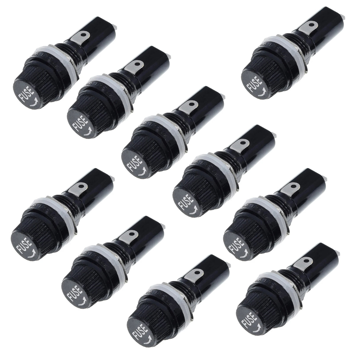 5 Glass Fuse Holders 5x20 Insurance Tube Socket Holder Panel Mount Zpaxo