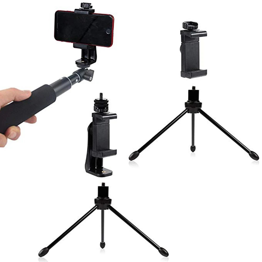 Universal Bracket Phone Holder Tripod Stand Mount Tablet Clip Phone Tripod Shooting Adapter For iPhone Xiaomi Tripod Accessories Zpaxo