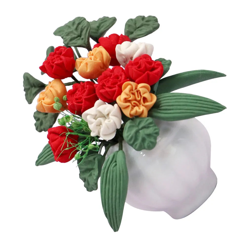 Mini Flower Pot Synthetic Resin Simulation Lifelike Desktop Decor Zpaxo