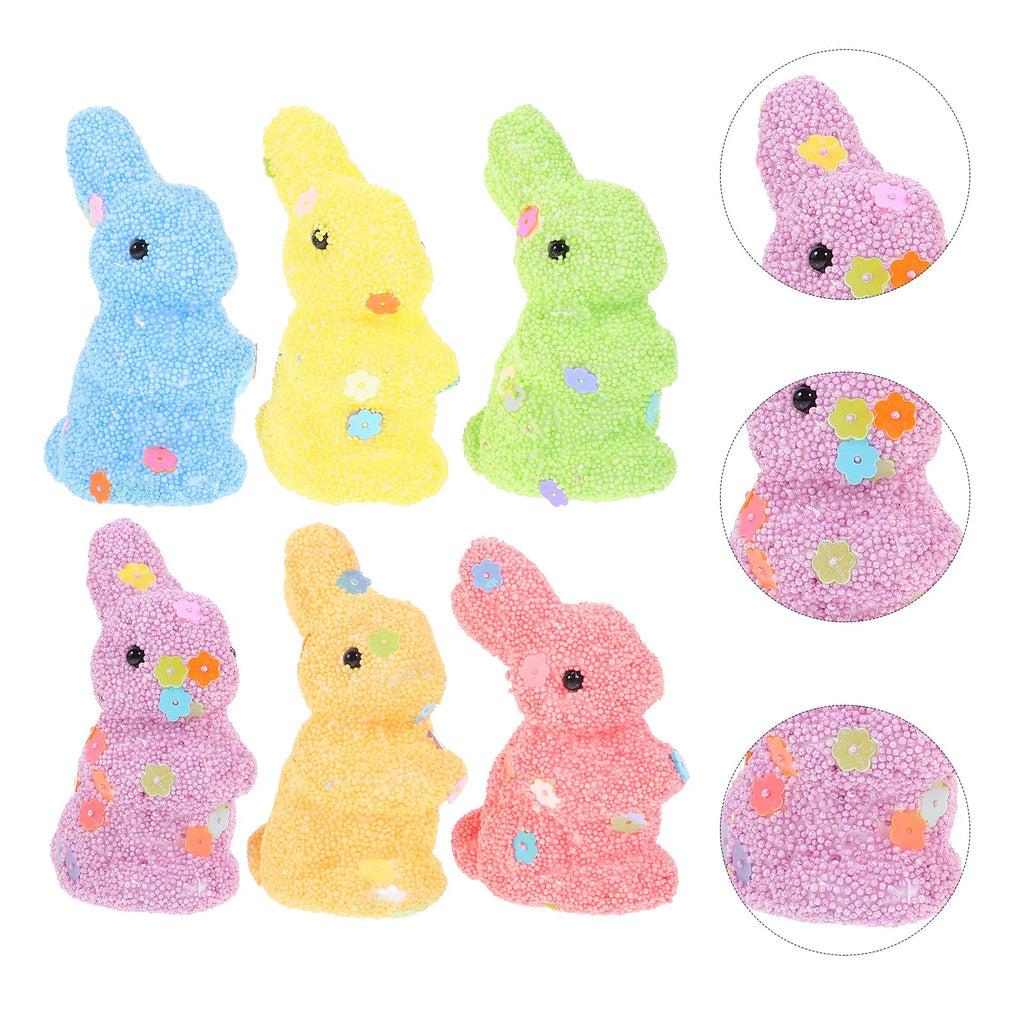 Foams Rabbit Decorations Easter Bunny Table Decoration Cute Small Zpaxo