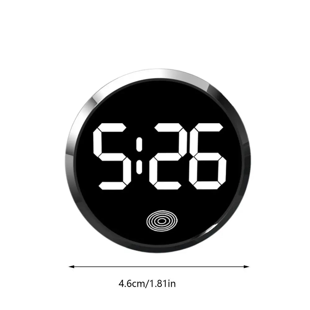 Fashionable Car LED Clock Touch-control Dashboard Watch Display Light Zpaxo White