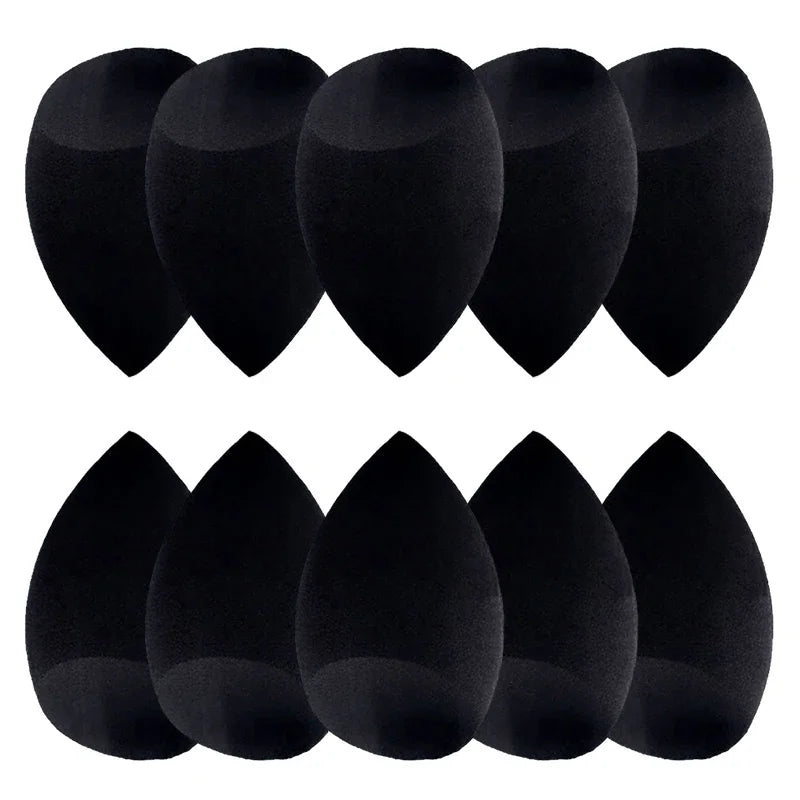 Makeup Applicator Soft Sponge Powder Blender Black Sponges Smooth Zpaxo 10PCS-B