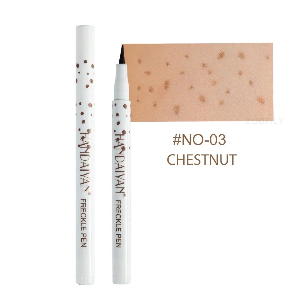 4PC Natural Freckle Pencil Dot Spot Pen Create Effortless Sunkissed Makeup Long Lasting Waterproof Soft Brown Freckle Makeup Pen Zpaxo 03