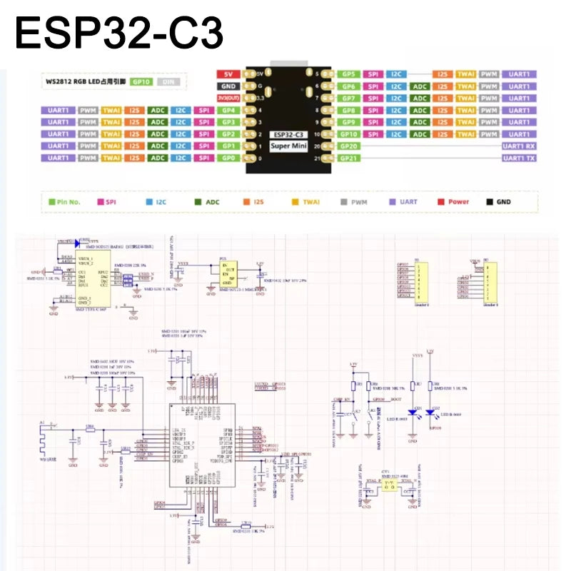 ESP32 C3 Development Board Modules Mini Wifi Bluetooth Module Zpaxo