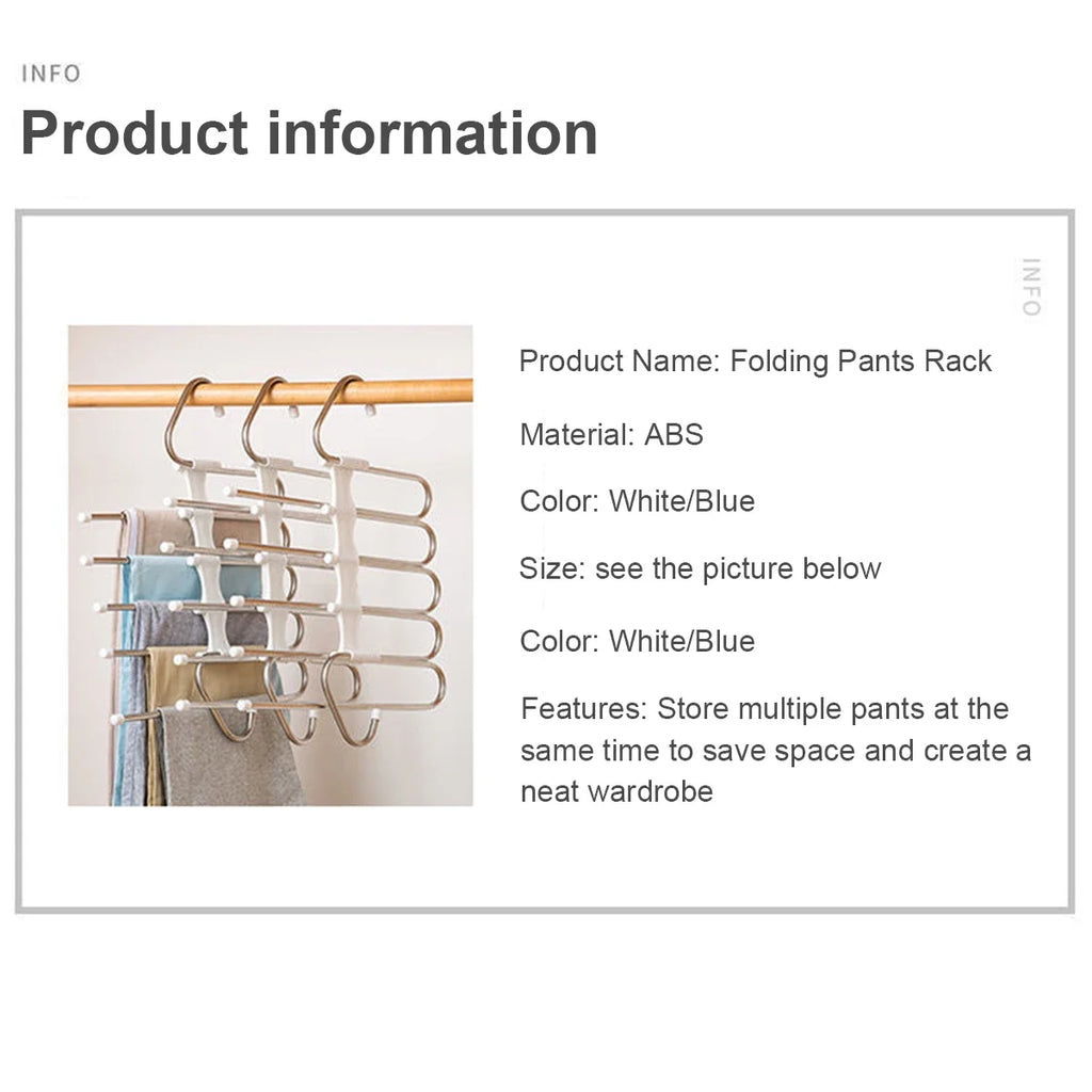 Stainless Steel Retractable Trouser Rack Folding Multi-functional Zpaxo