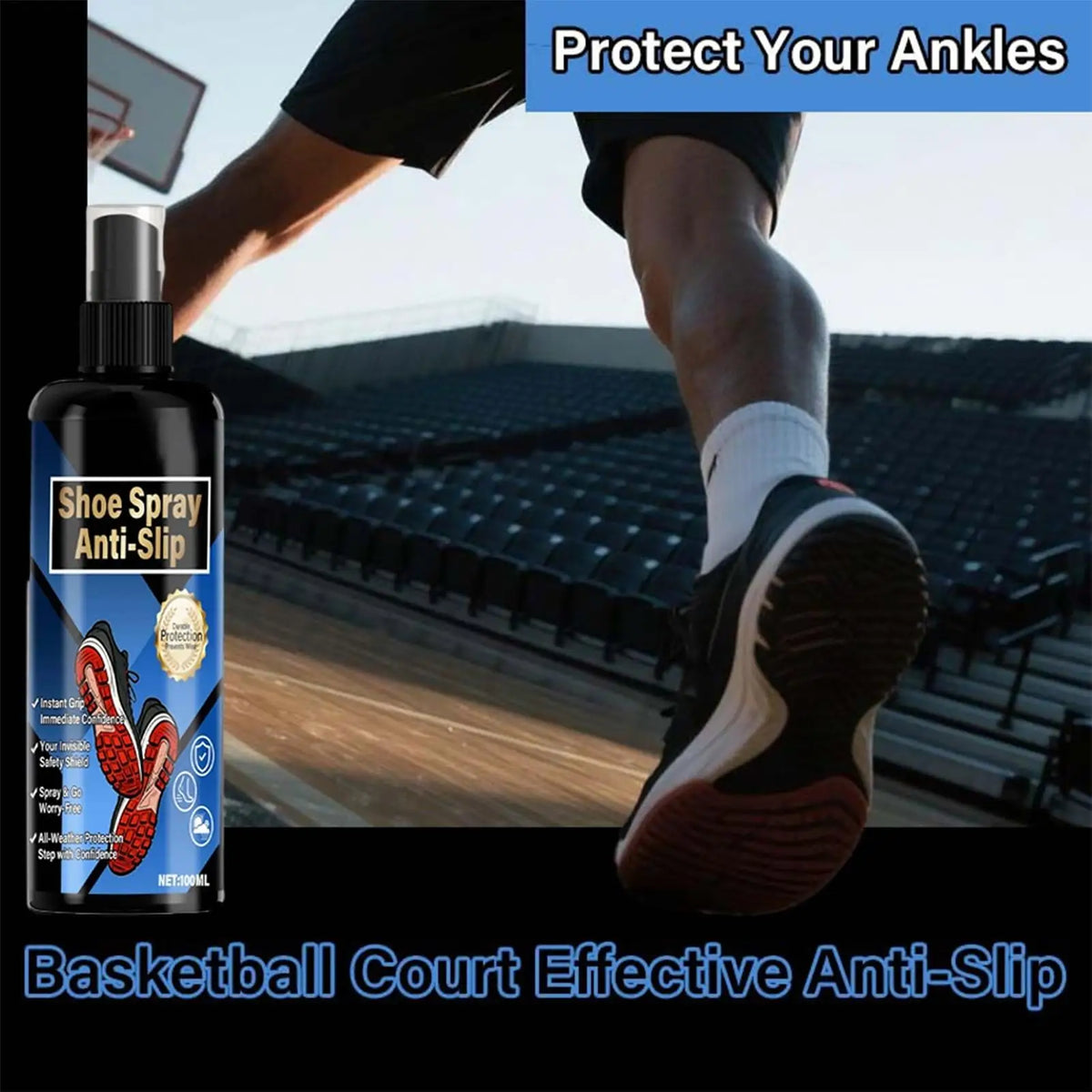 Shoe Grip Spray Anti Slip Enhancer Sports Safety Traction Liquid Zpaxo