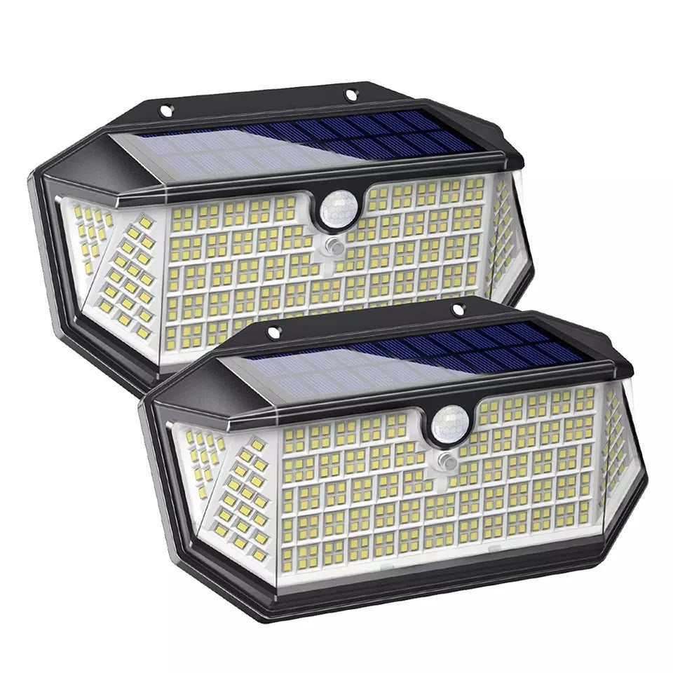 Solar LED Outdoor Lighting Motion Sensor Waterproof 3-Mode Security Zpaxo 2PCS-226LED
