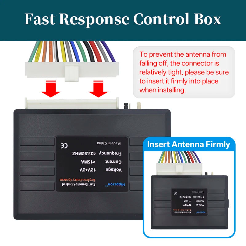 Hippcron Car Alarm Systems Auto Remote Central Door Keyless APP Contr Zpaxo