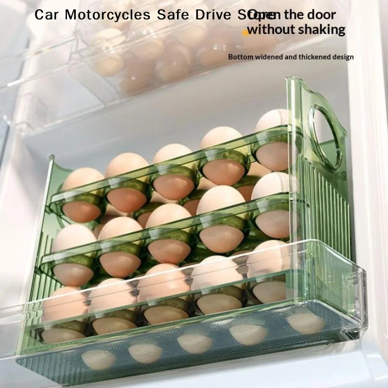 M30 Grid Egg Tray Three Layer Storage Box Organizer Rack Container Zpaxo