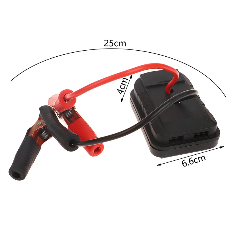 Black Red Igniter Jump Starter Lithium Battery Booster Cable Adapter Zpaxo