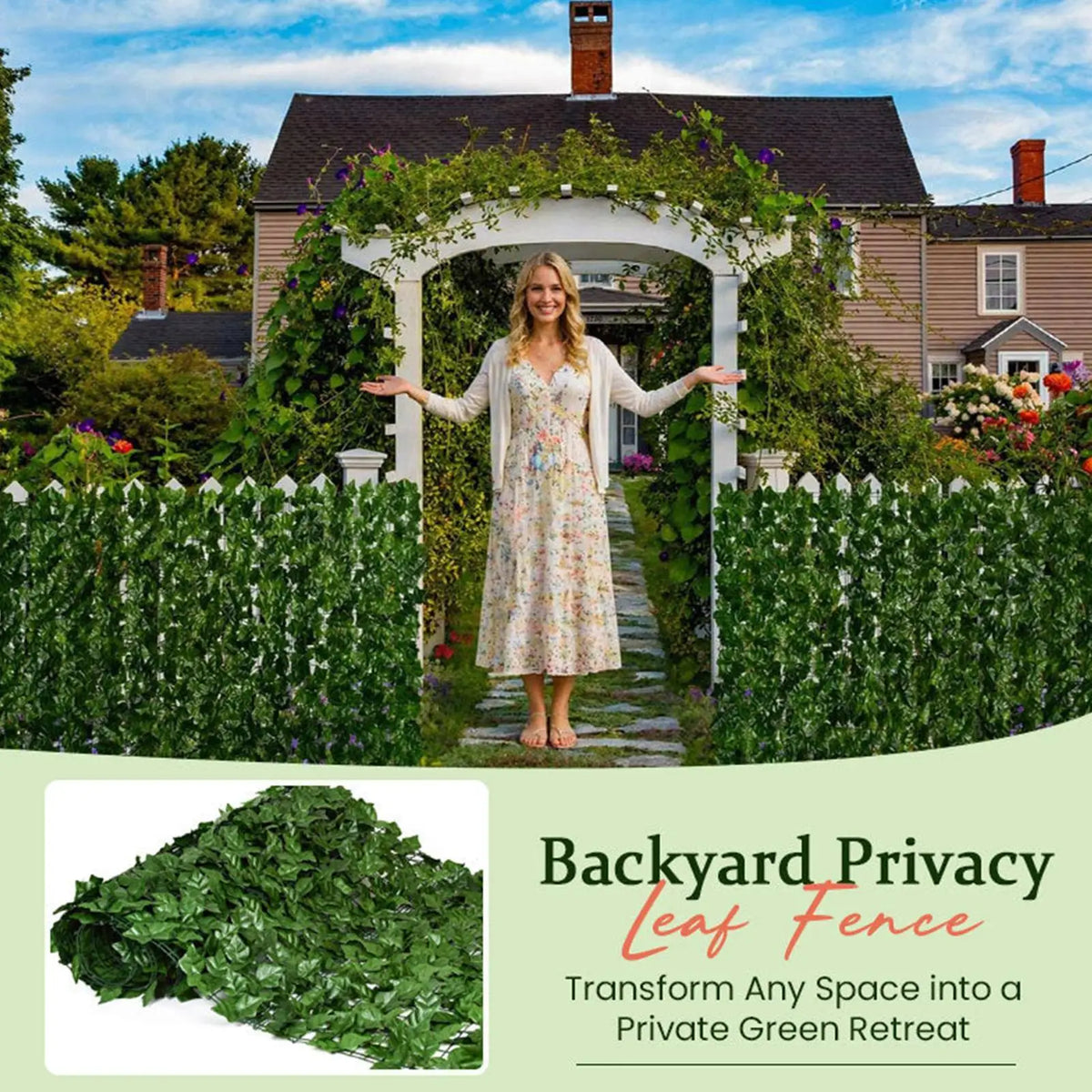 Outdoor Privacy Screen Realistic Decorative 19x118 Inch Artificial Zpaxo
