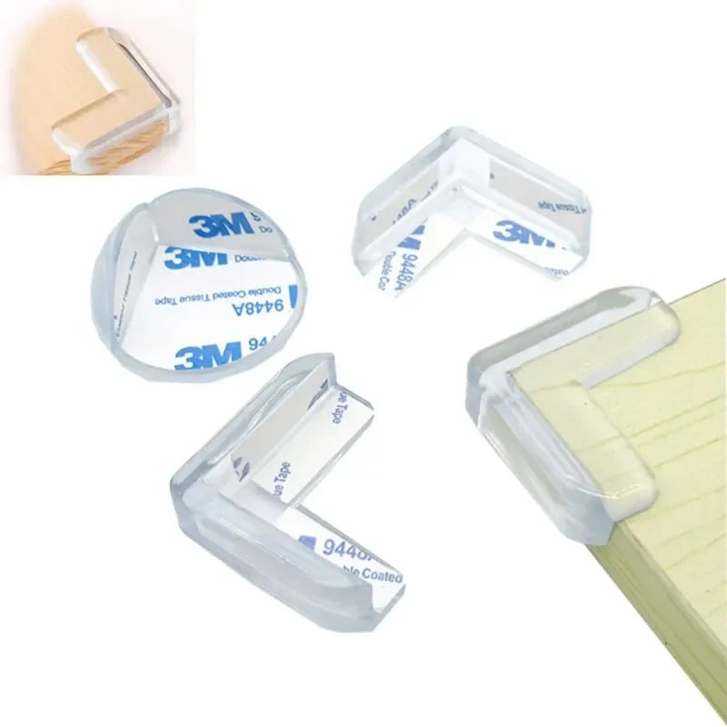 4 Transparent Anti Collision Angle PVC Pad Child Safety Corner Guard Zpaxo