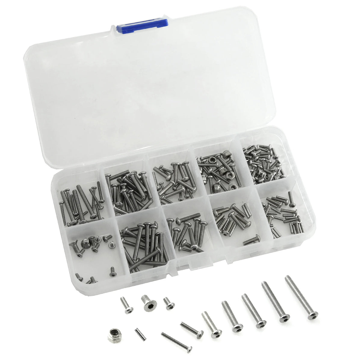 1 Box M1 6 M2 5 Stainless Steel Hex Screws Nuts Hardware TRX4M 18 RC Zpaxo